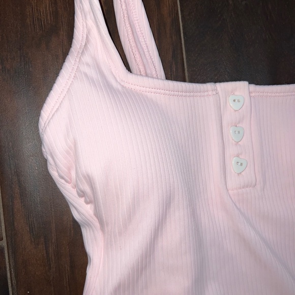 Stoney Clover Lane x Target Pink Ribbed Henley One Piece Swimsuit Size XS - Picture 7 of 10